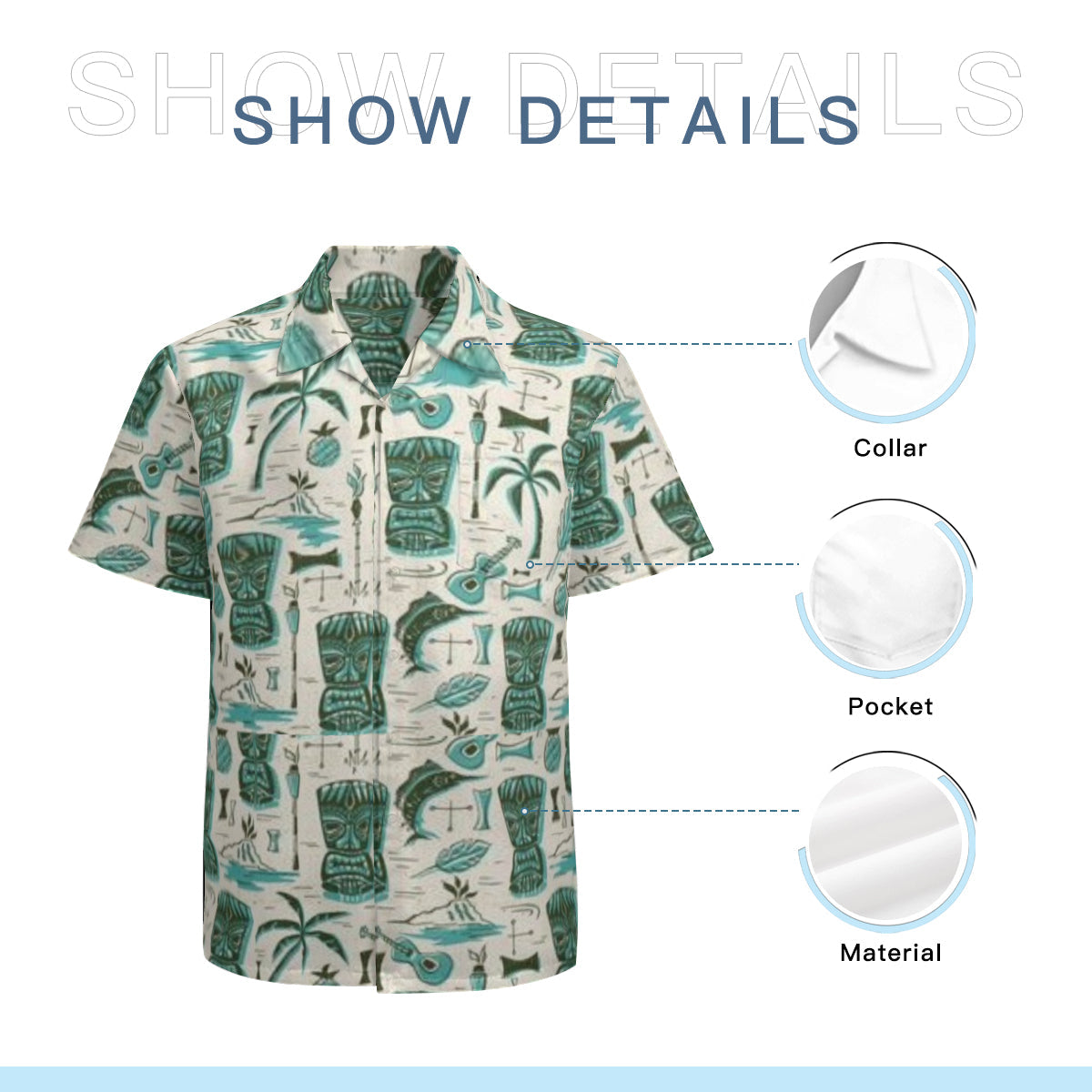 Button up shirt - green tikis