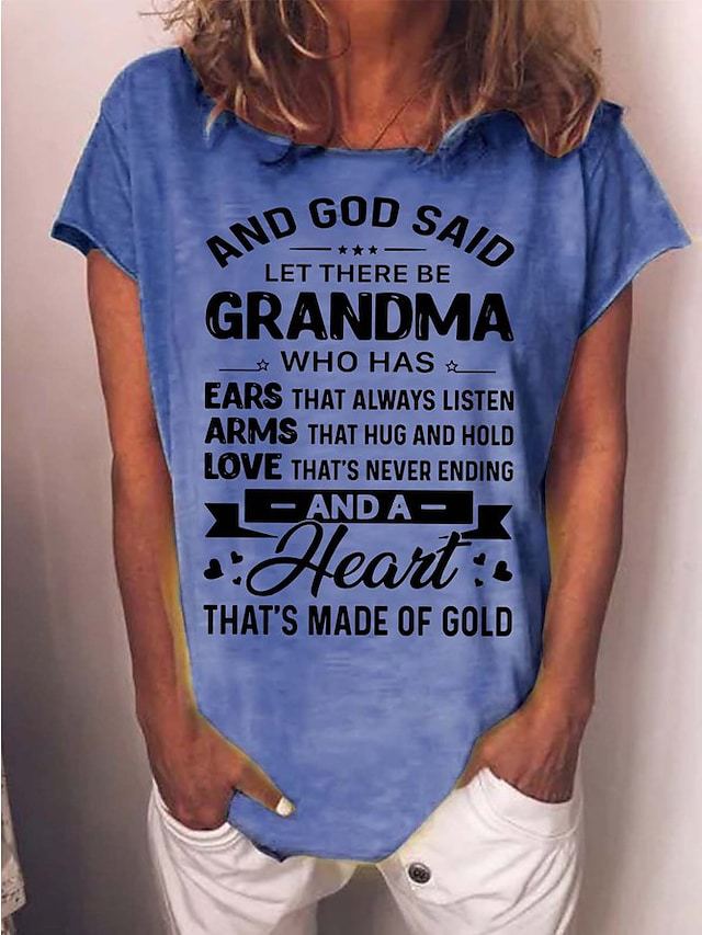 Women’s Short sleeve Tshirt - Polyester - Grandma's T shirt