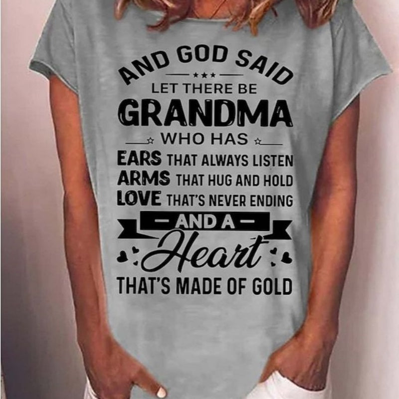Women’s Short sleeve Tshirt - Polyester - Grandma's T shirt