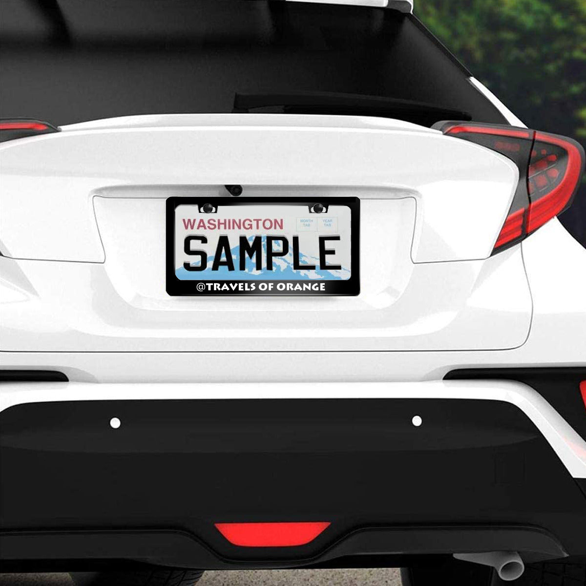 Standard U.S. License plate frame cover with two holes