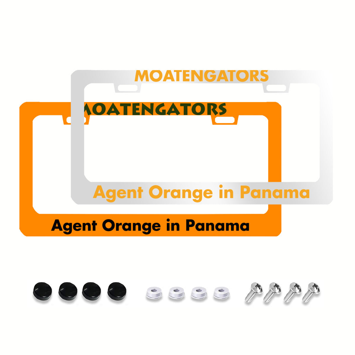 Panama Canal Zone Veteran standard two hole MOATENGATORS license plate holder