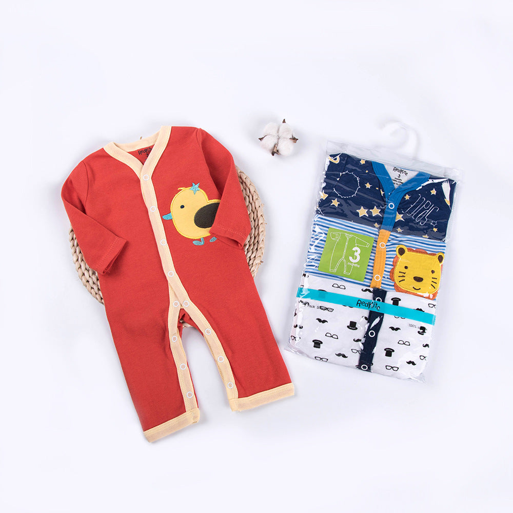 Babies - Newborn - Long-sleeved three set cotton onsies