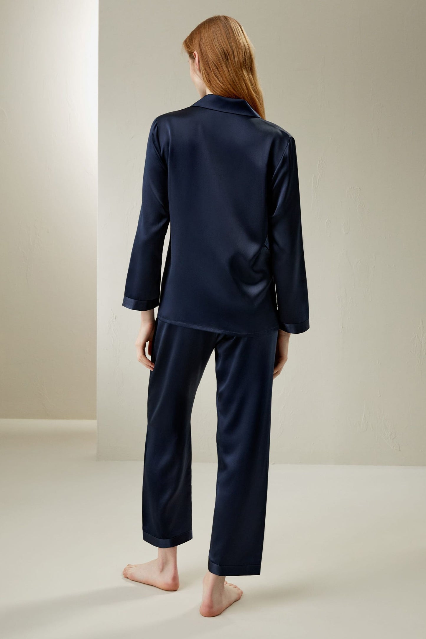 Full Length Silk Women Pajamas Set