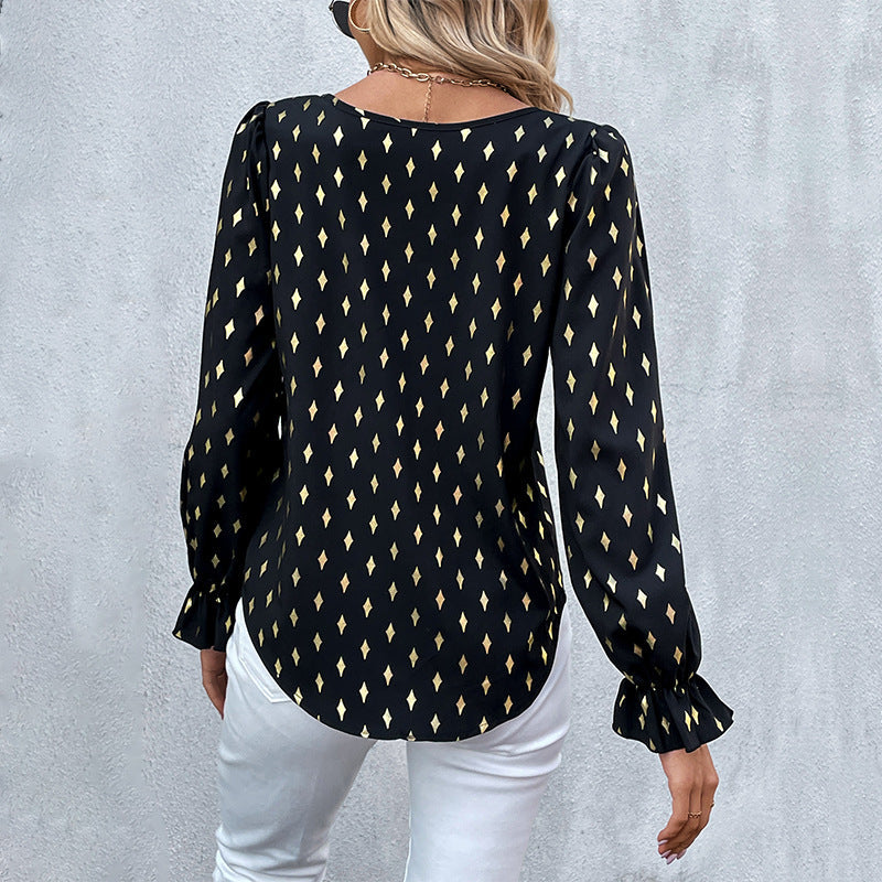 Women’s Shirt - Commuter Bronzing Women's Long-sleeved Shirt