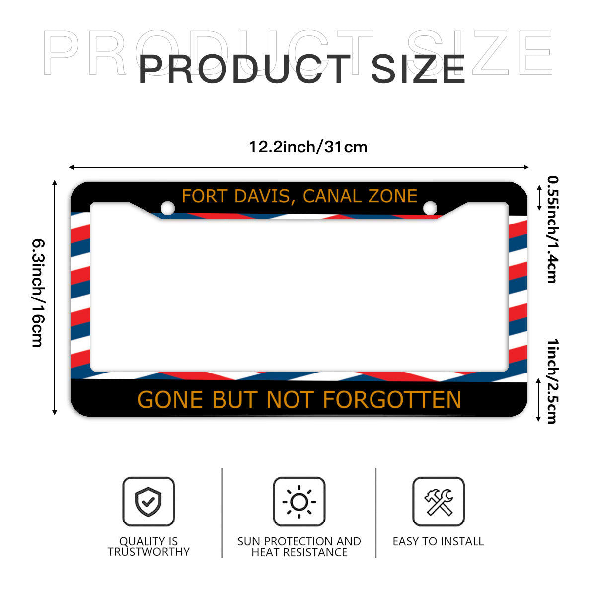 Standard U.S. License plate cover - Ft Davis Gone but Not Forgotten