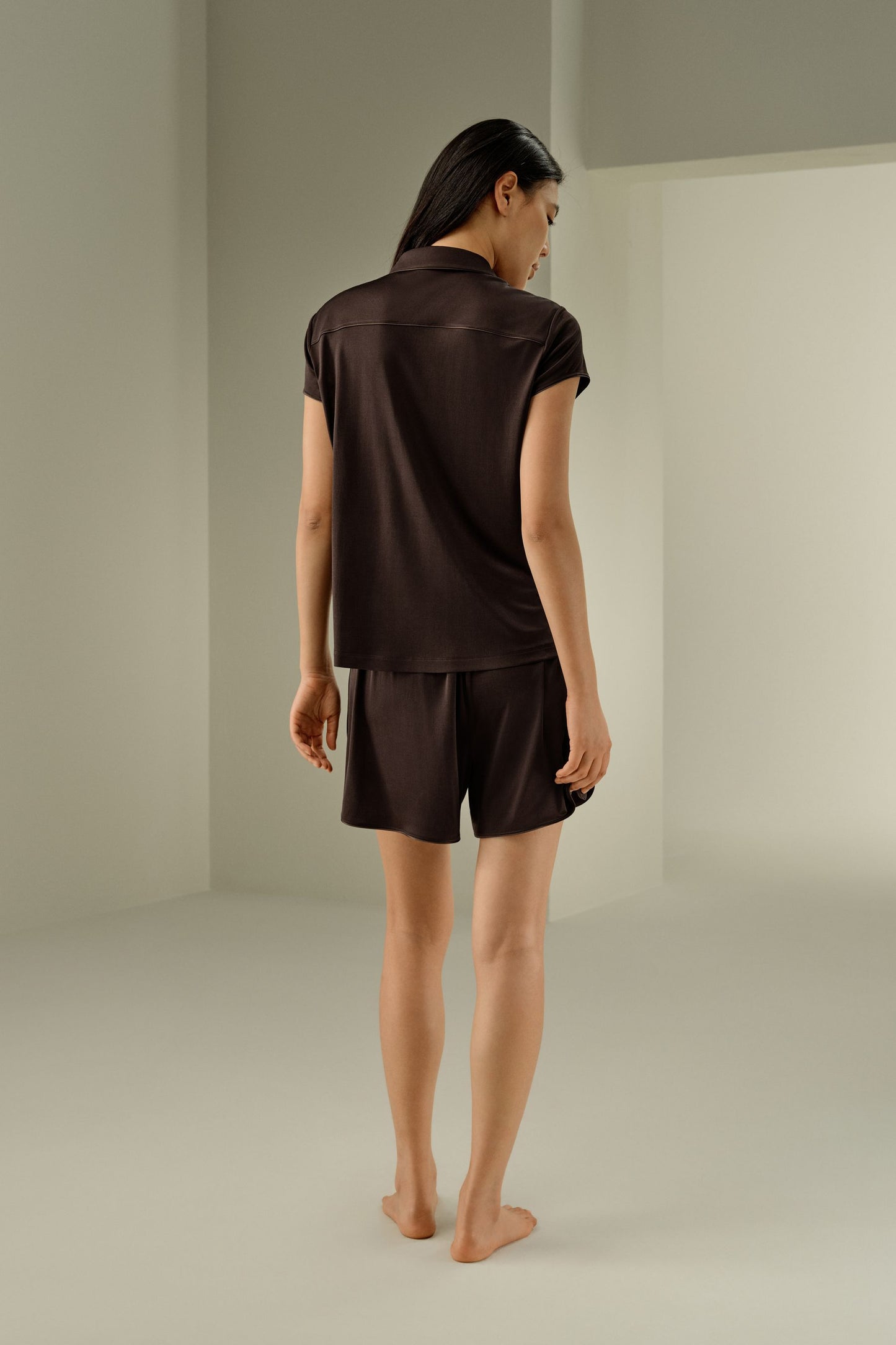 Pure Silk Jersey Short Sleeve Pajama Set