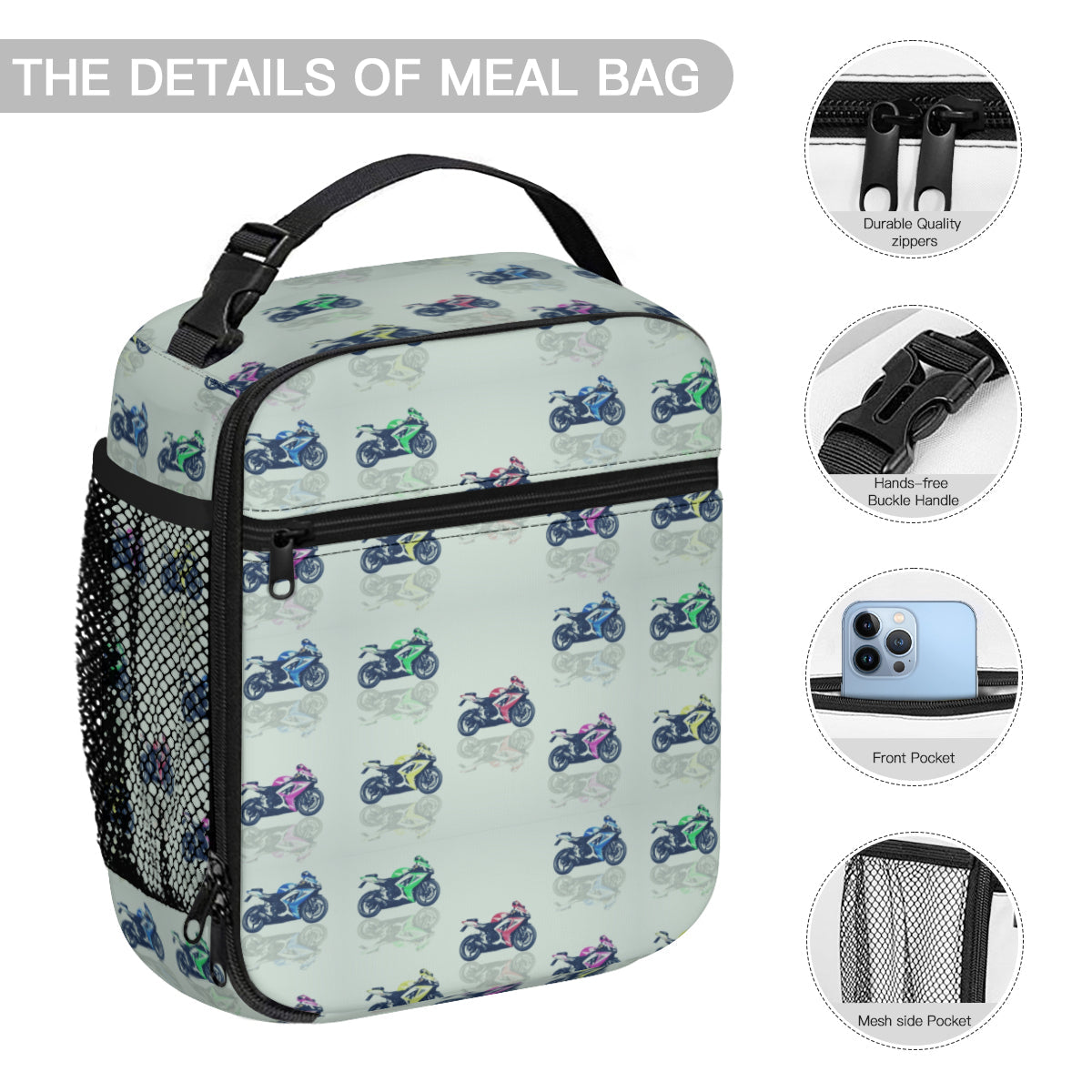 Backpack combo - Motorcycles in retro green