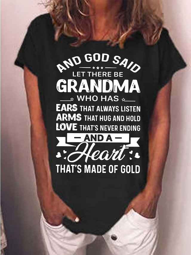 Women’s Short sleeve Tshirt - Polyester - Grandma's T shirt