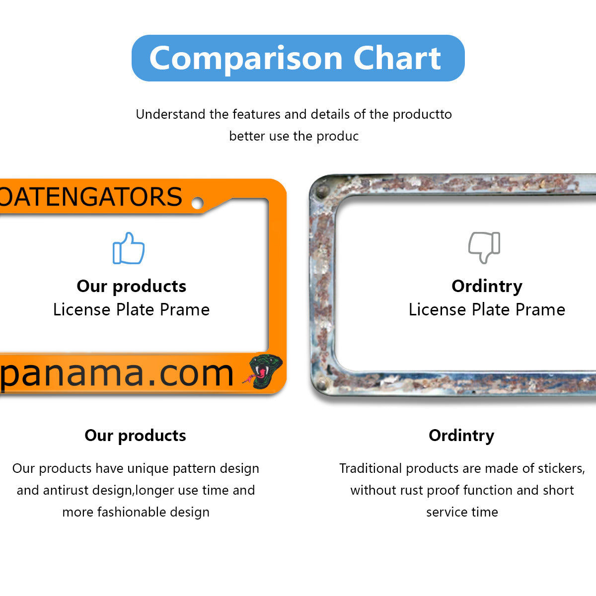MOATENGATORS license plate frame with aoinpanama.com