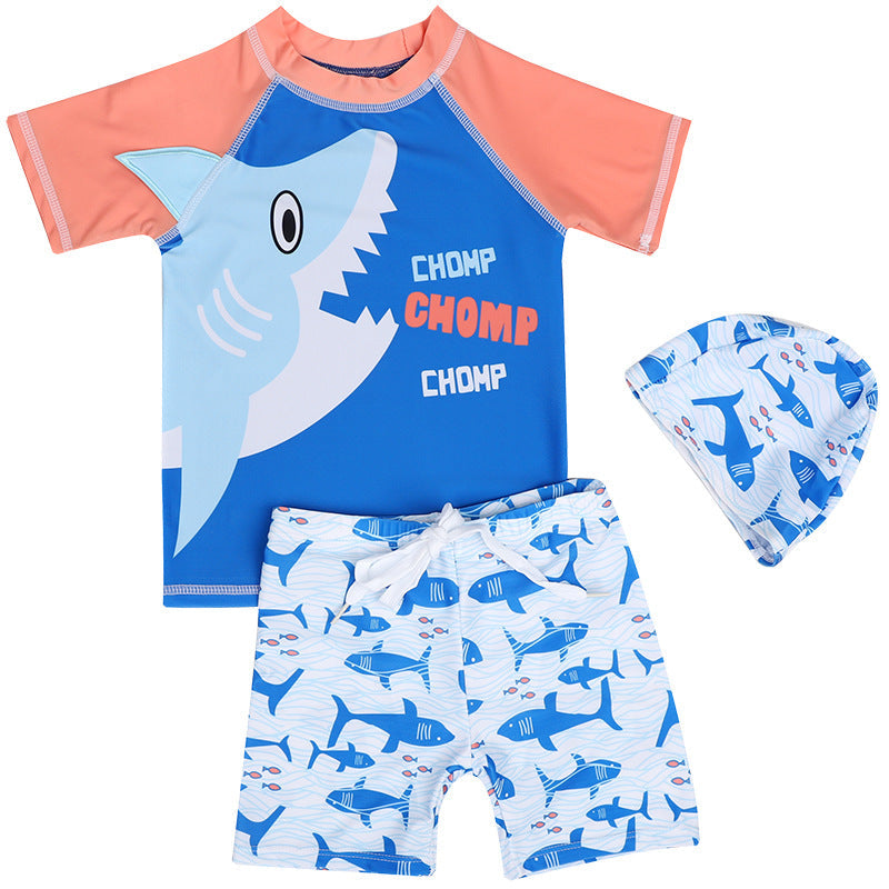 Children Swimsuit - Boys Split Boxer Swim Trunks Baby Swimsuit Cartoon Quick-drying Boy Swimwear
