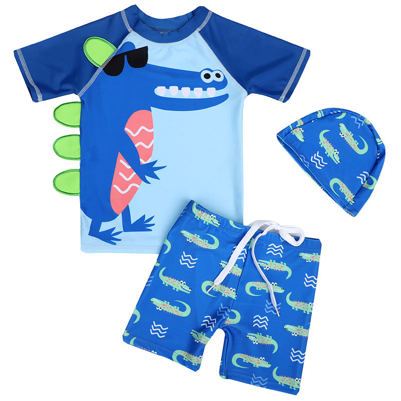 Children Swimsuit - Boys Split Boxer Swim Trunks Baby Swimsuit Cartoon Quick-drying Boy Swimwear