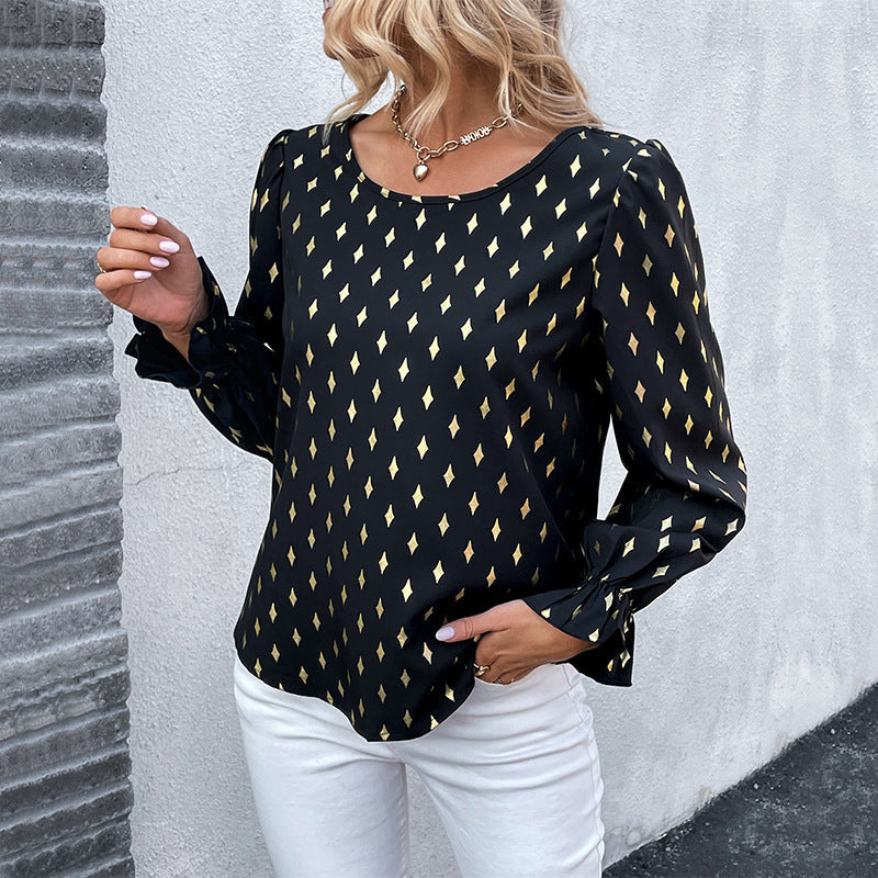 Women’s Shirt - Commuter Bronzing Women's Long-sleeved Shirt
