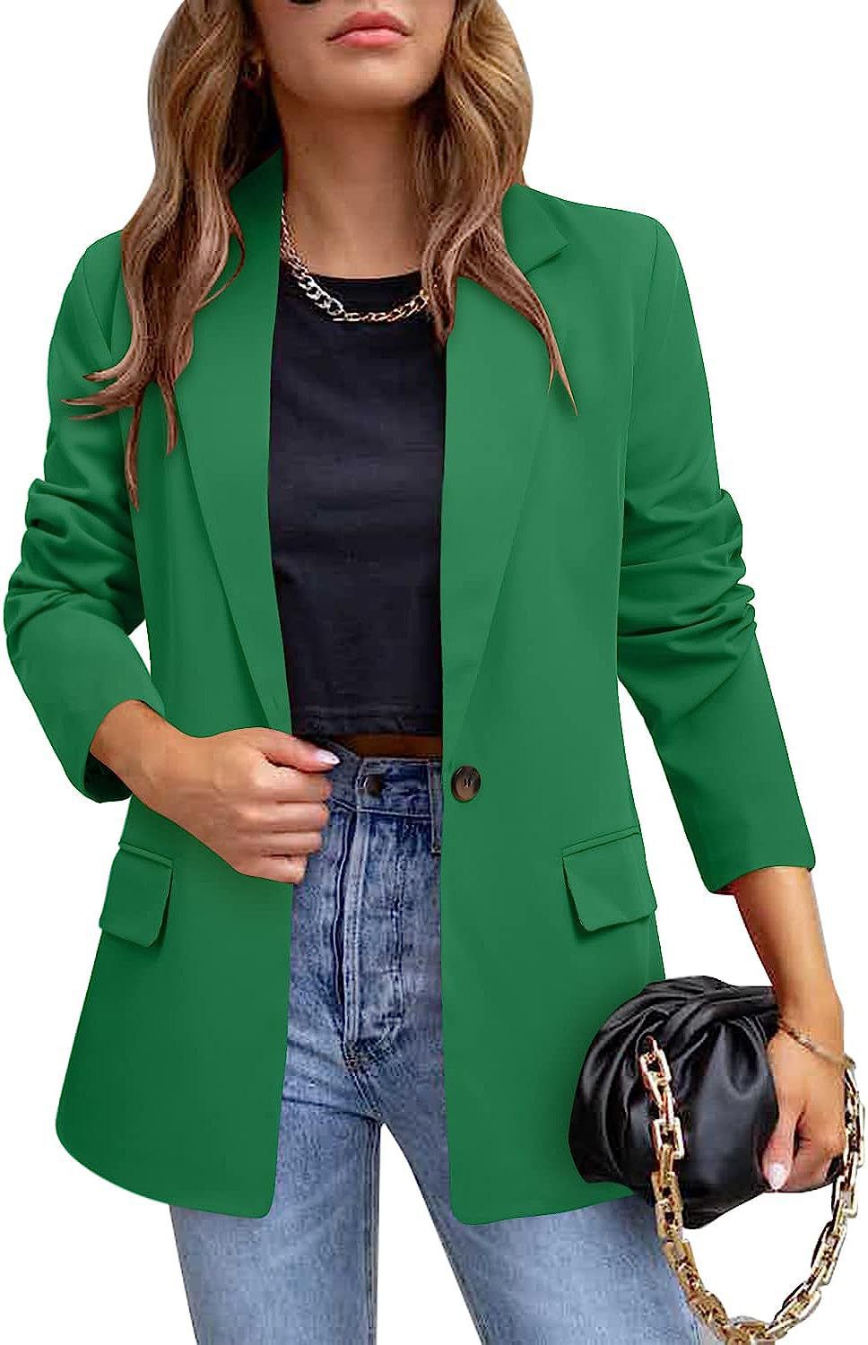 Women’s Jacket - Casual Suit Jacket Long Sleeve