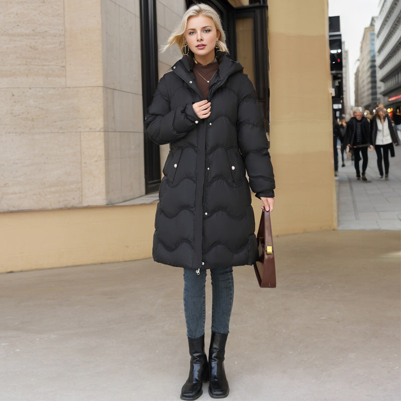 Women’s Winter Jacket - Women's Mid-length Winter Down Cotton Jacket