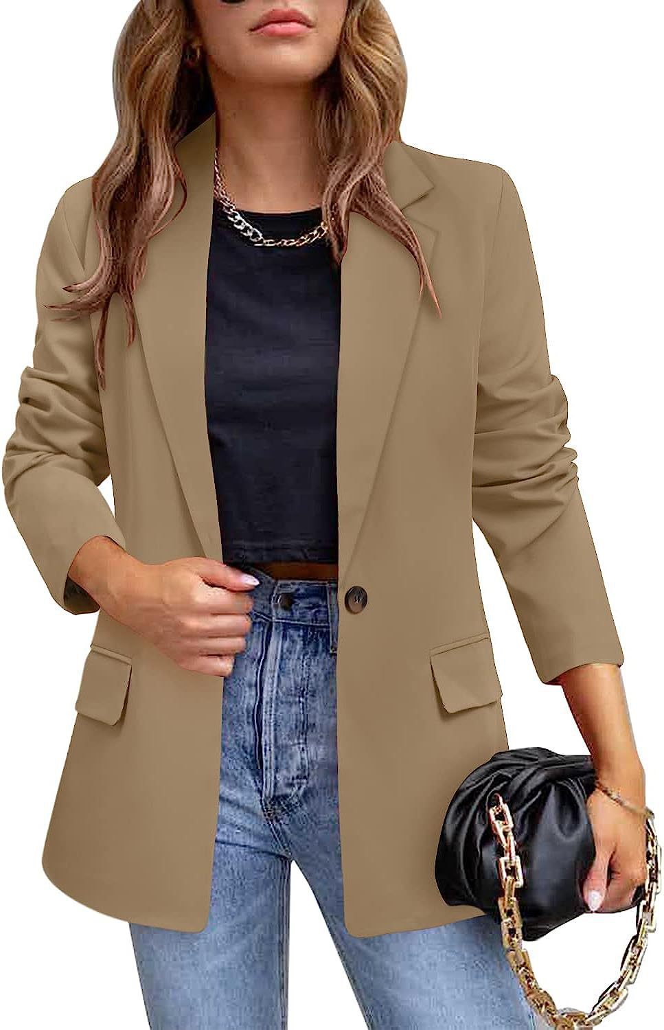 Women’s Jacket - Casual Suit Jacket Long Sleeve