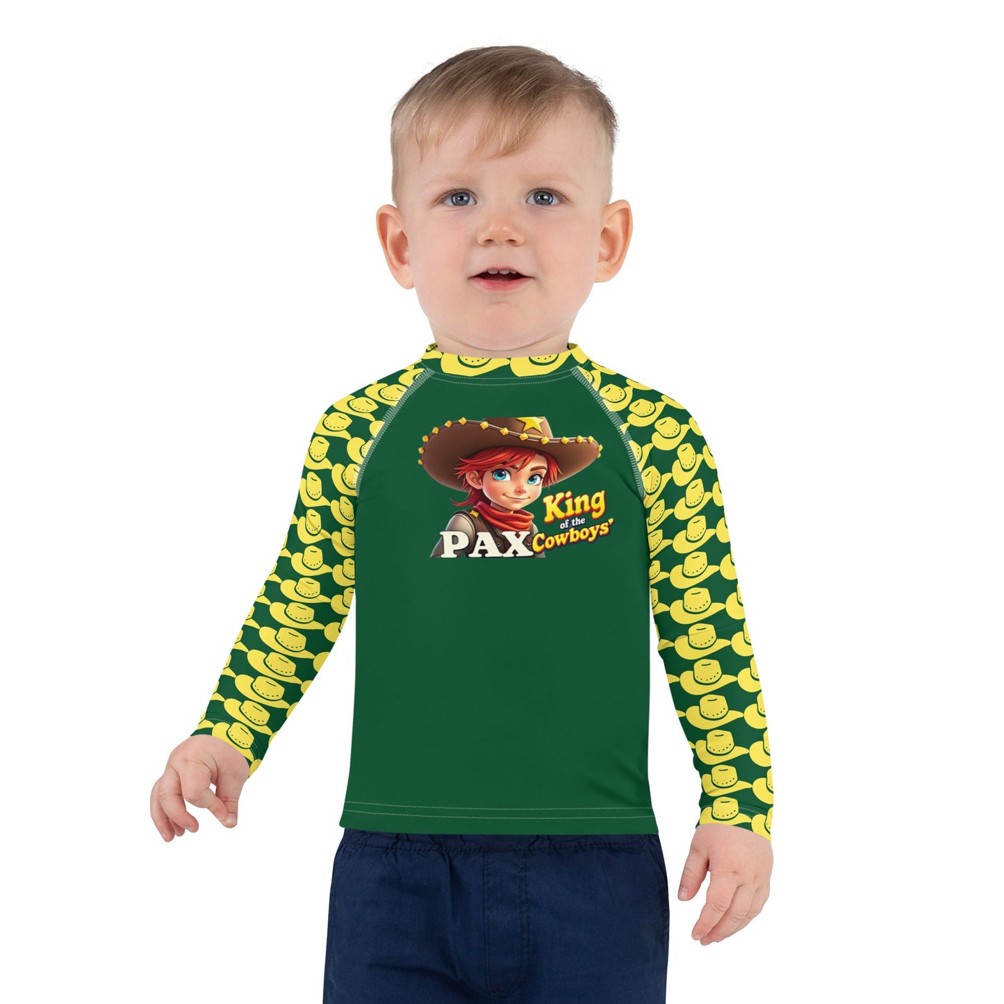 Kids Rash Guard King of the Cowboys design