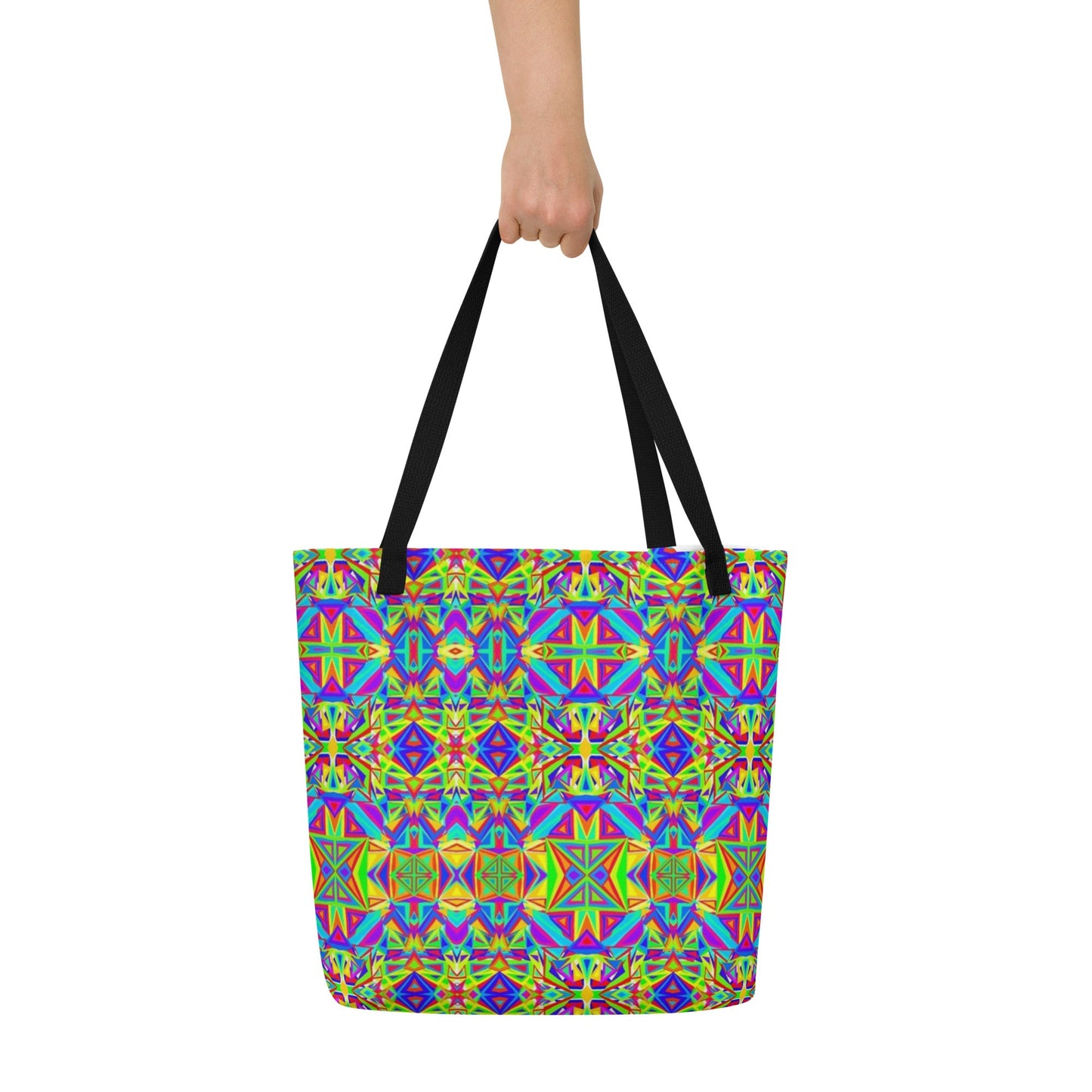 All-Over Print Large Tote Bag colorful design