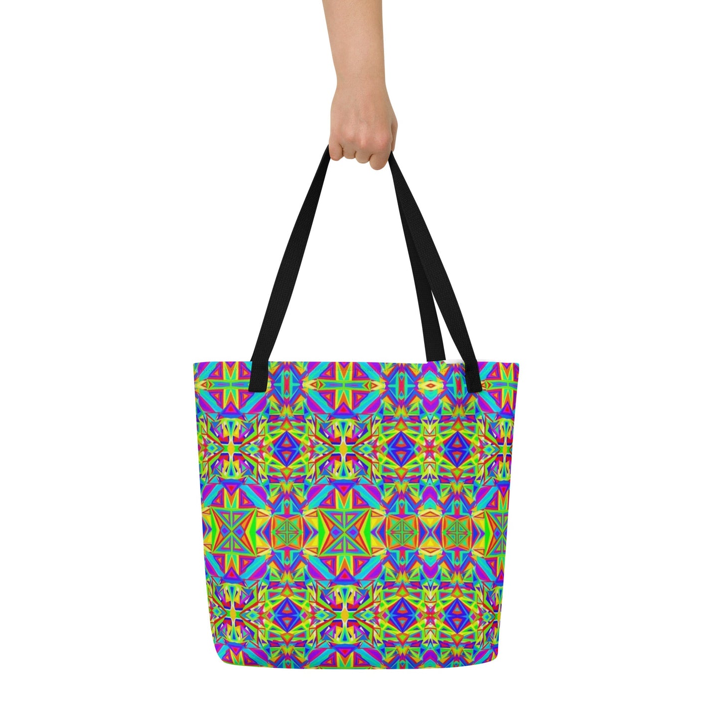 All-Over Print Large Tote Bag colorful design