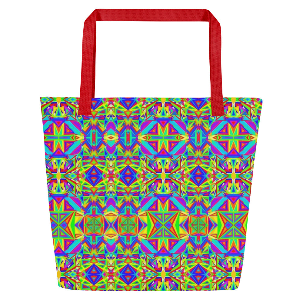 All-Over Print Large Tote Bag colorful design
