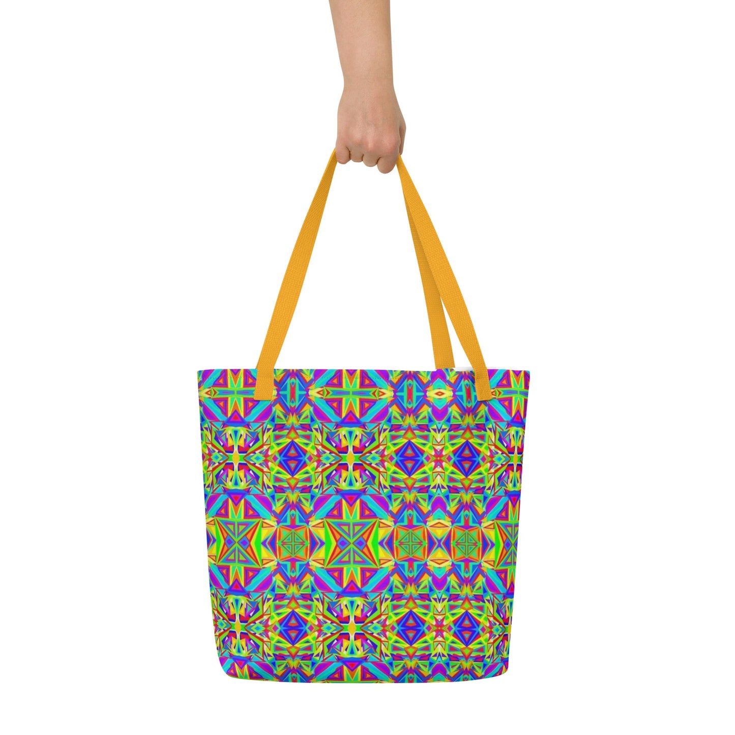 All-Over Print Large Tote Bag colorful design