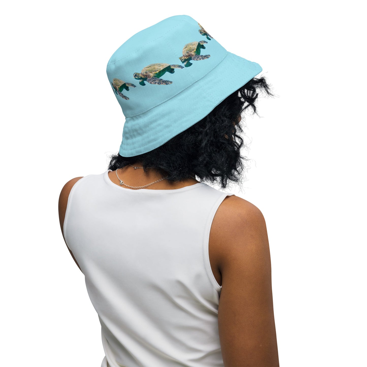 Reversible bucket hat Turtle Design No. 6