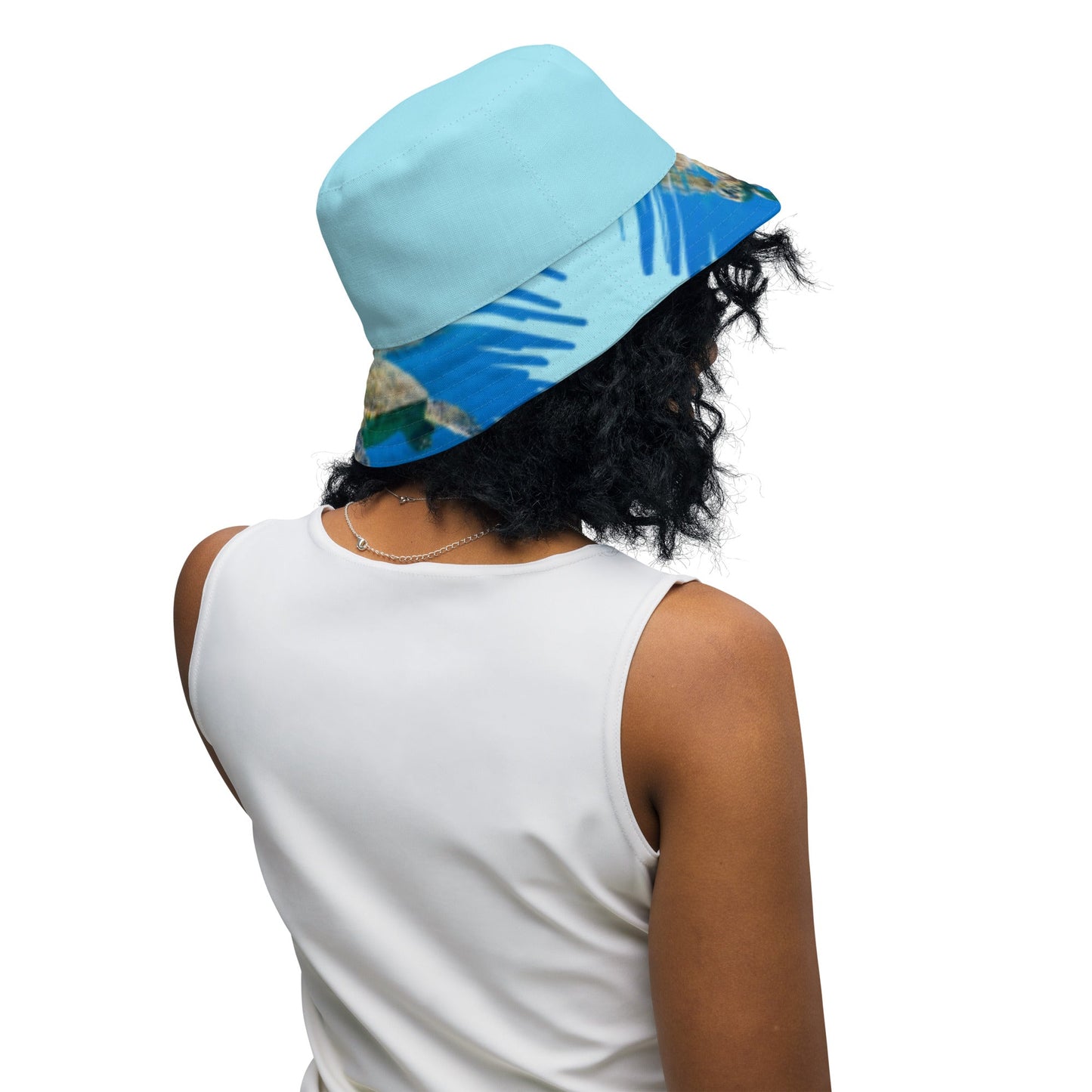 Reversible bucket hat Turtle Design No. 5