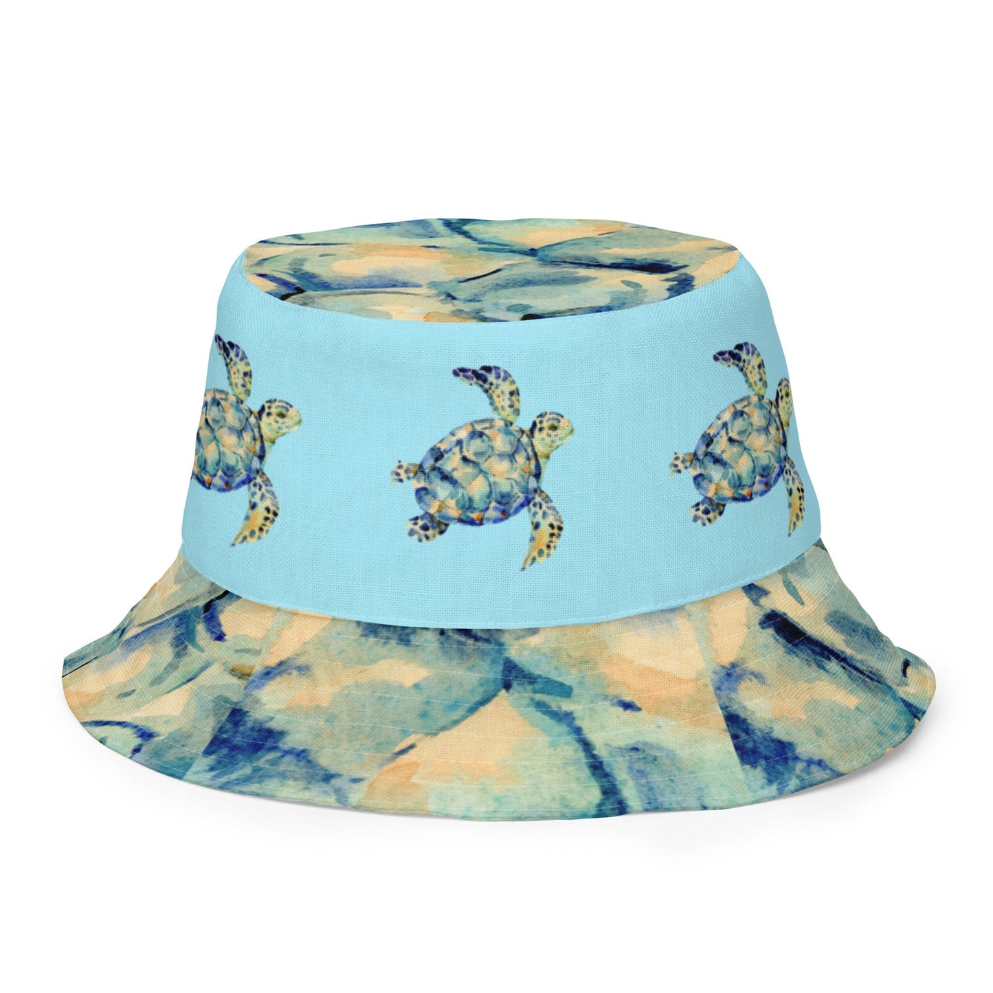 Reversible bucket hat Turtle Design No. 1