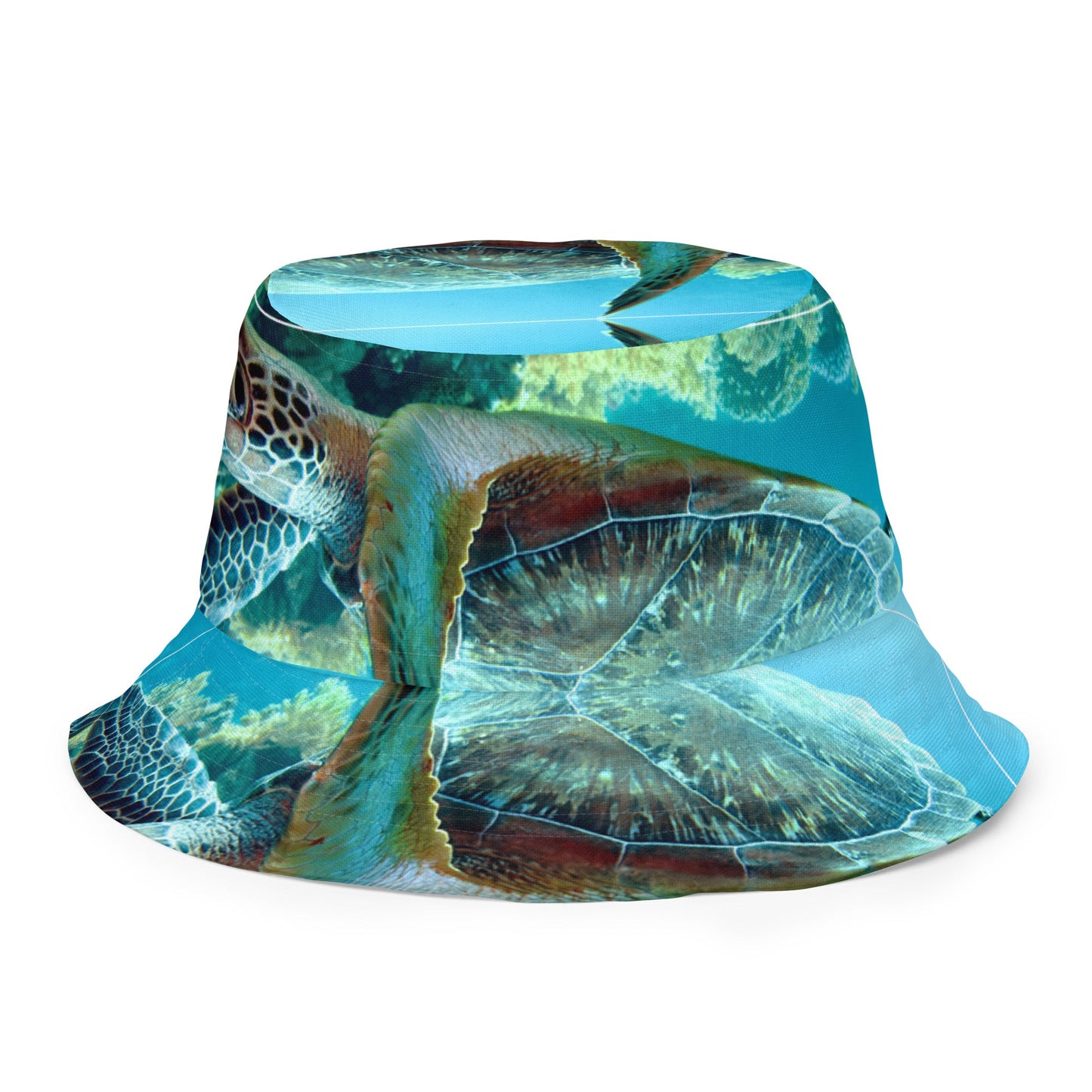 Reversible bucket hat Turtle Design No. 7