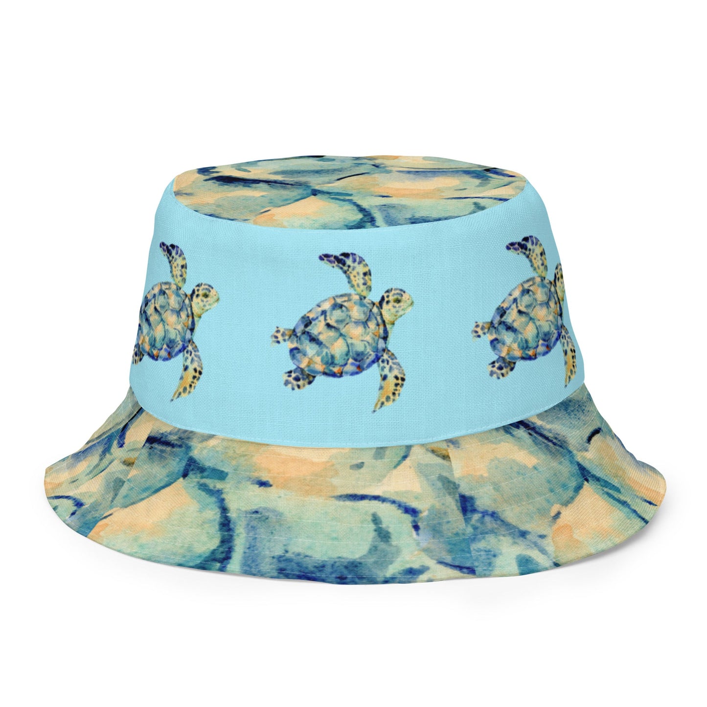 Reversible bucket hat Turtle Design No. 1