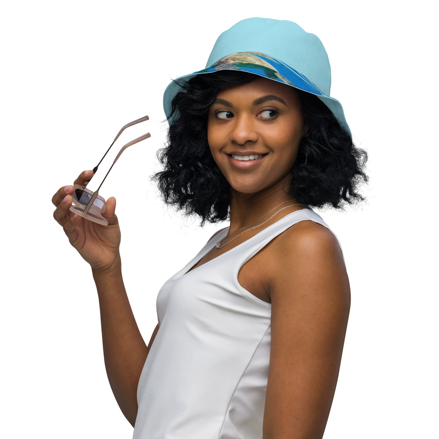 Reversible bucket hat Turtle Design No. 5