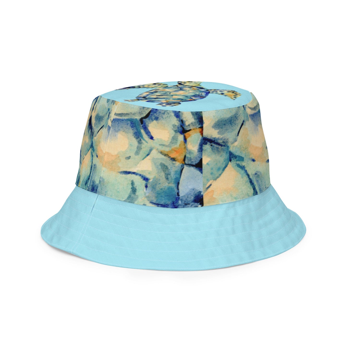 Reversible bucket hat Turtle Design No. 1