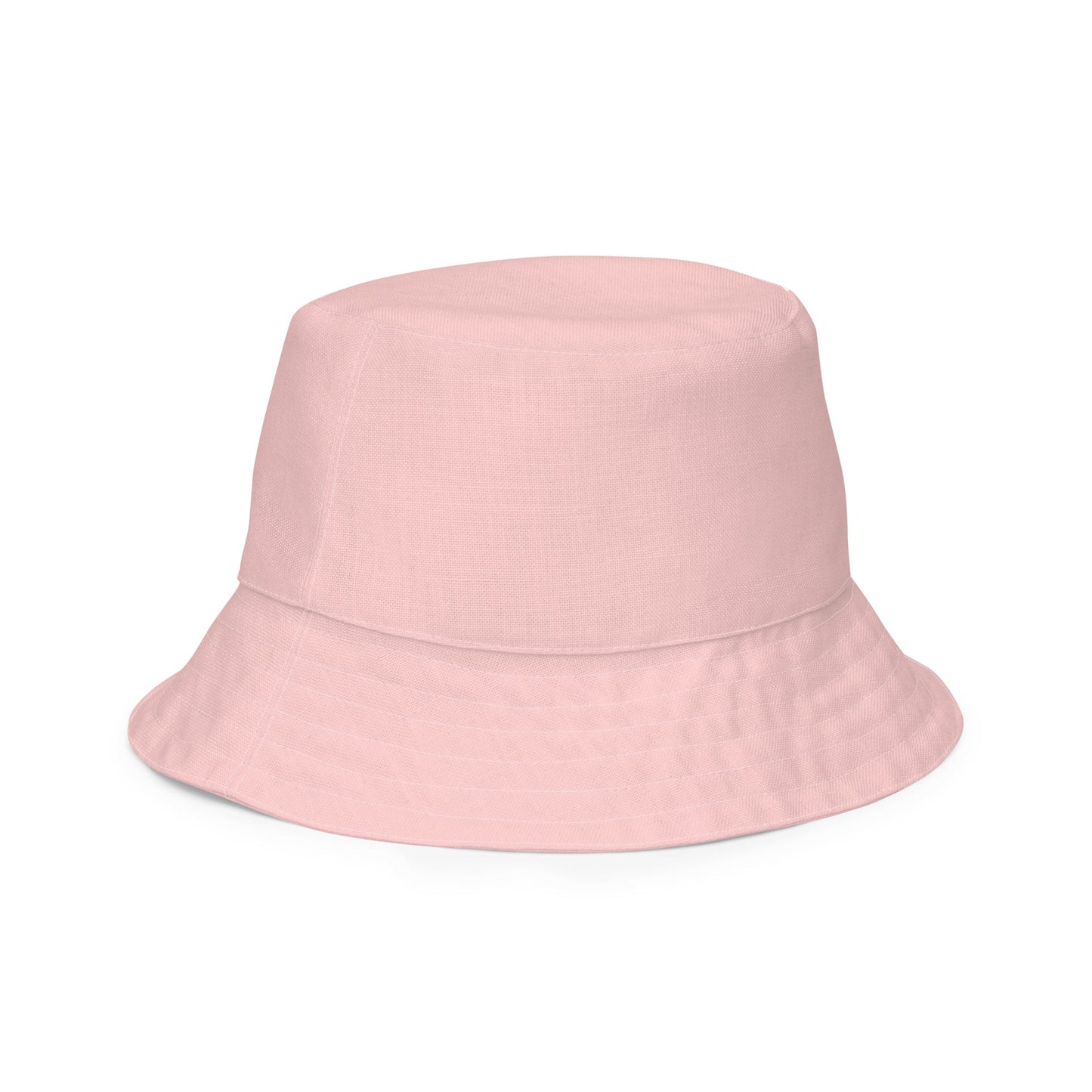 Reversible bucket hat dog design and pink