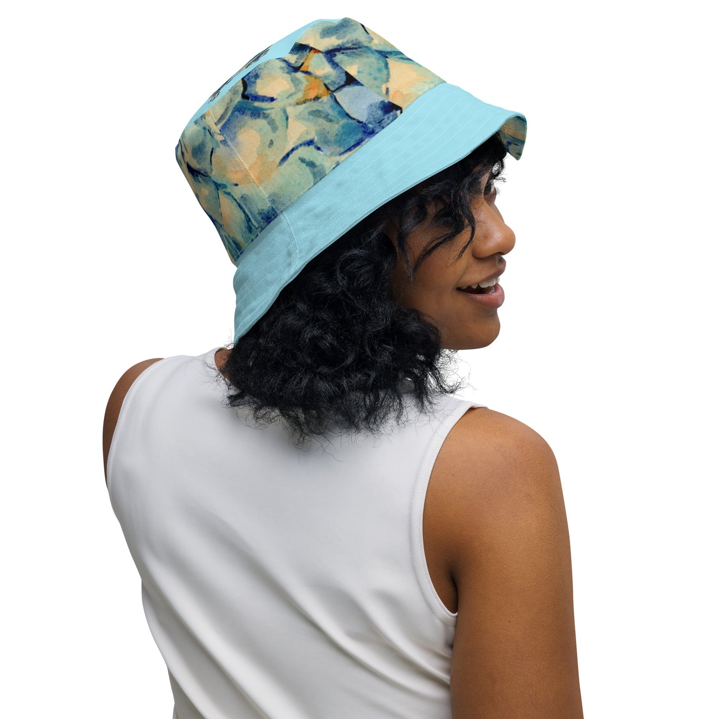 Reversible bucket hat Turtle Design No. 1
