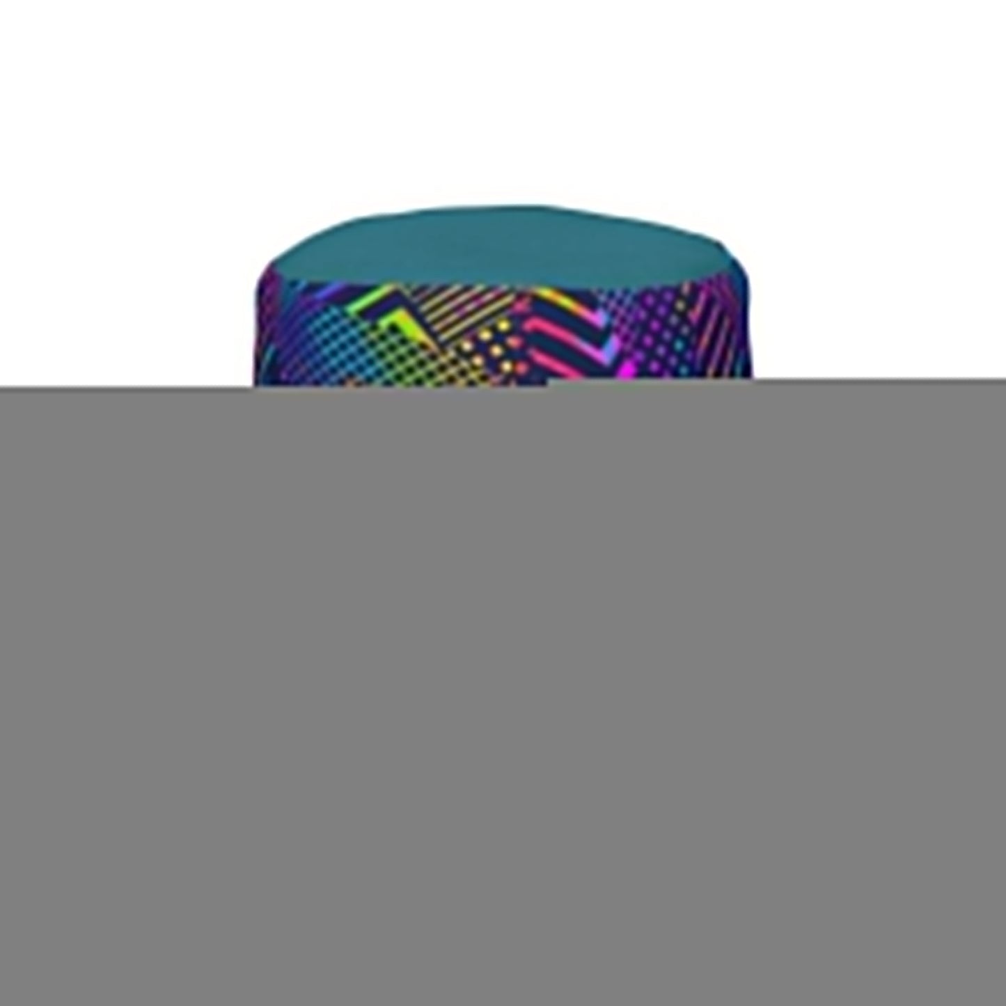 Reversible bucket hat geometric colorful lines with green on reverse design no. 1