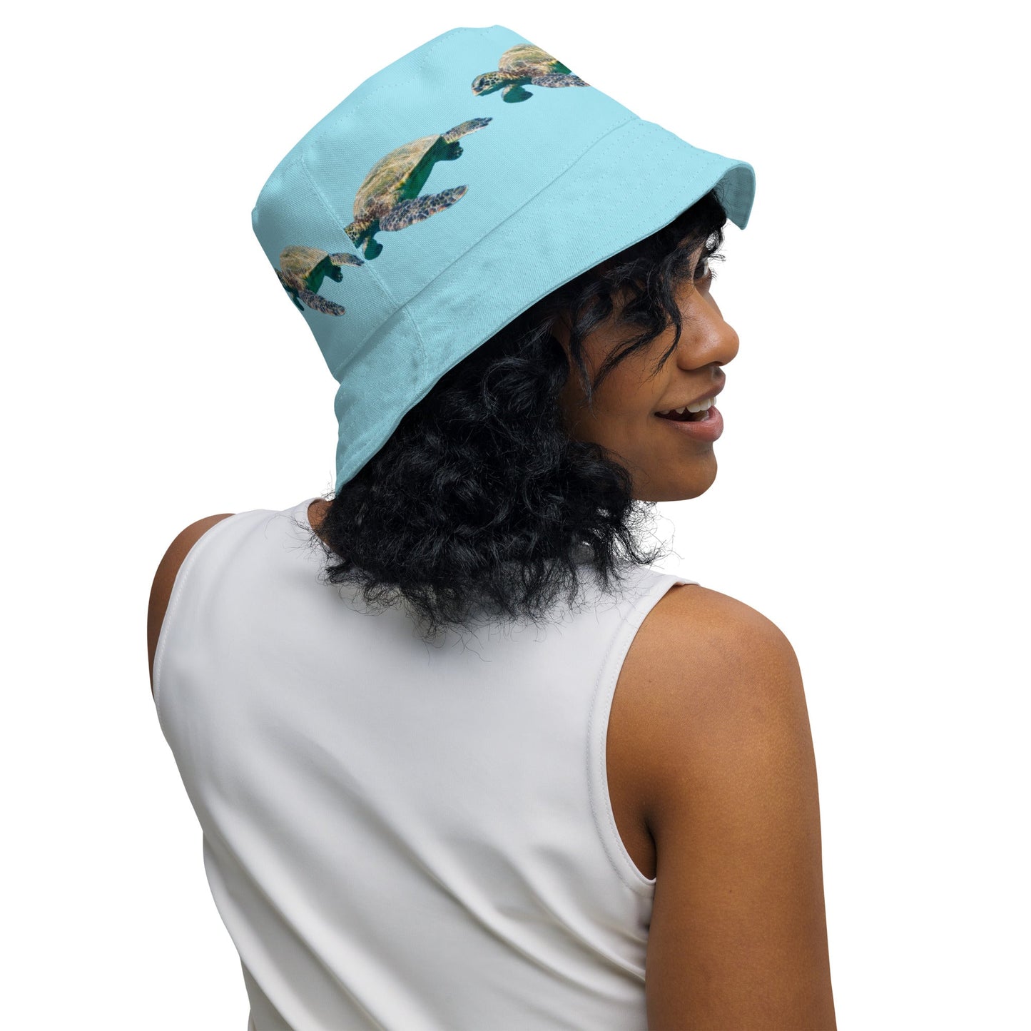 Reversible bucket hat Turtle Design No. 6