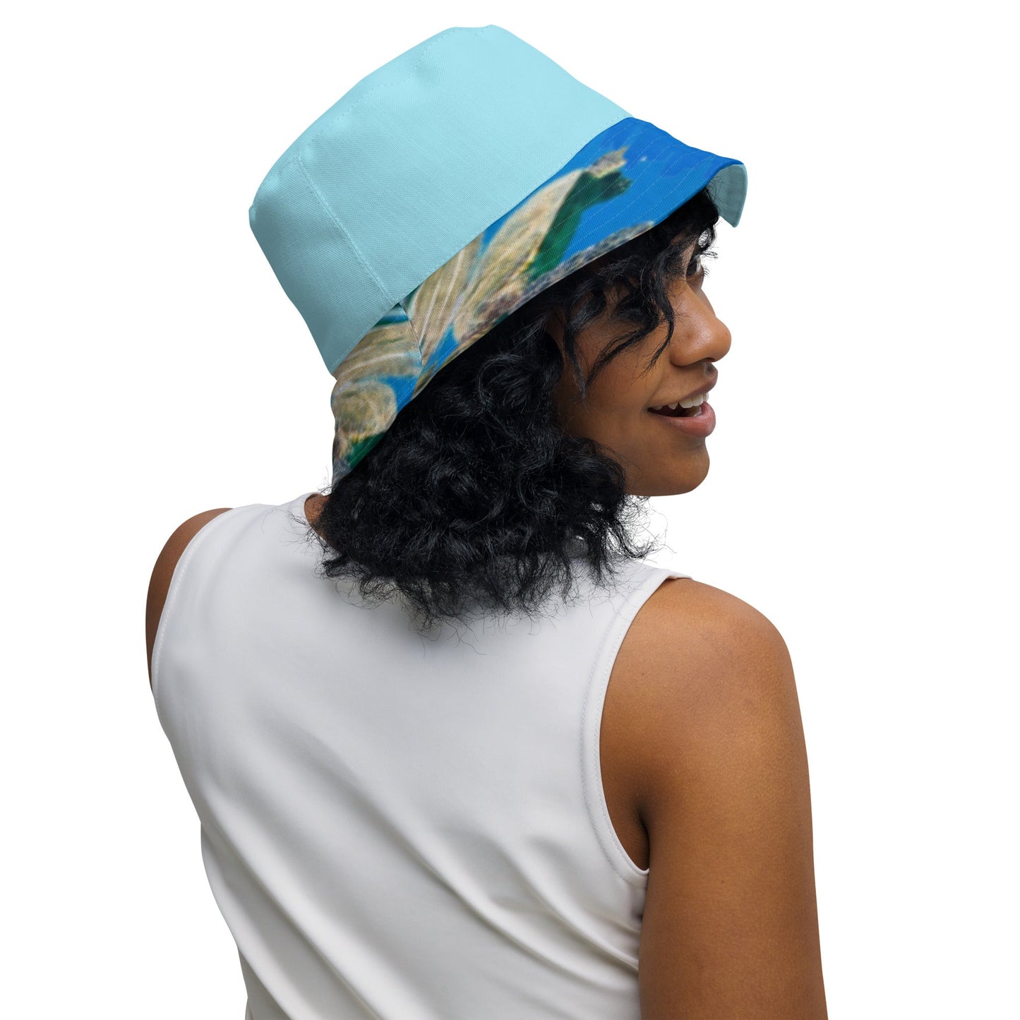 Reversible bucket hat Turtle Design No. 5