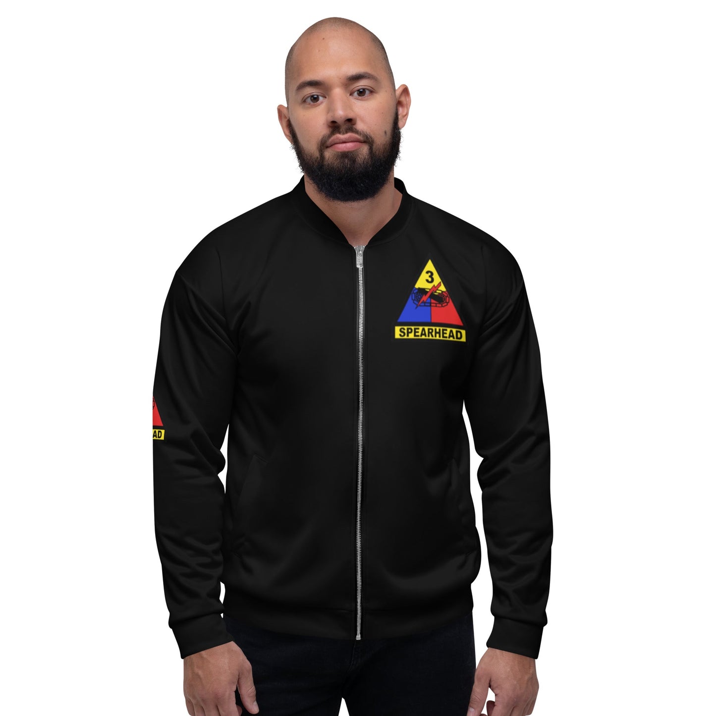 Vietnam 3rd Brigade Spearhead Unisex Bomber Jacket in Black