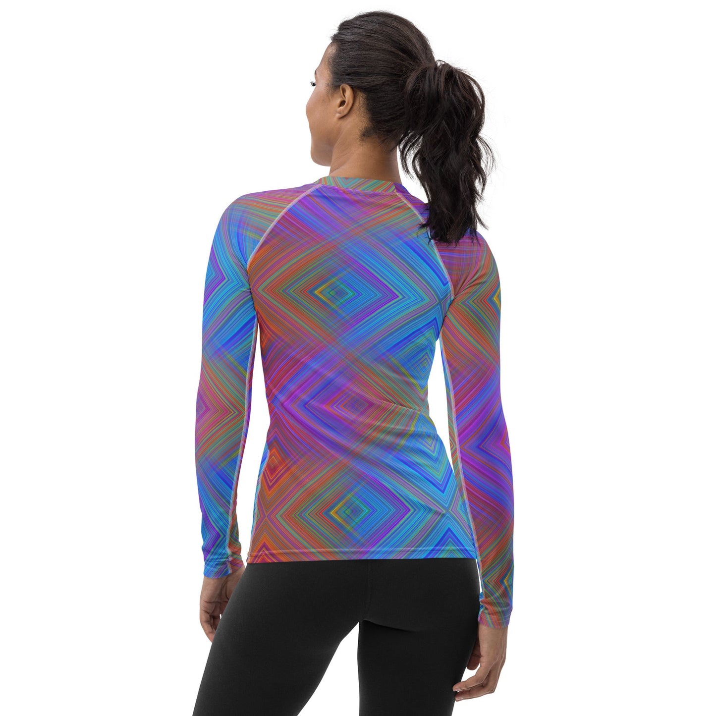 Women's Rash Guard Design No. 102 multicolored lines