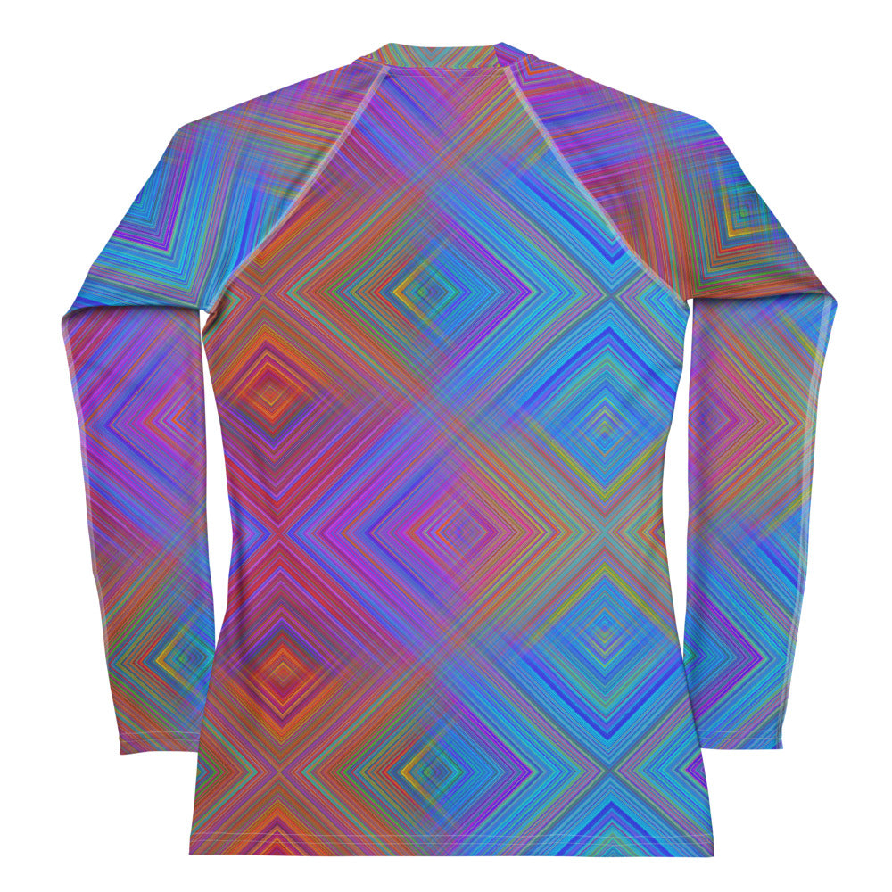 Women's Rash Guard Design No. 102 multicolored lines