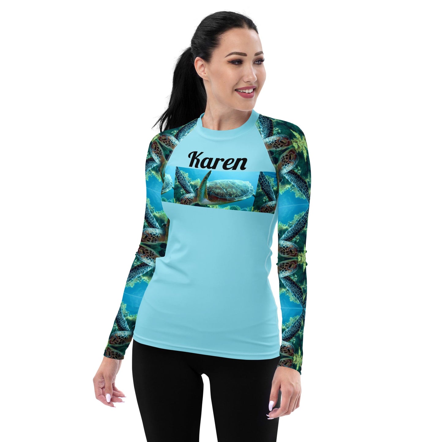 Rashguard - Turtle Design No. 2 Women's Rash Guard