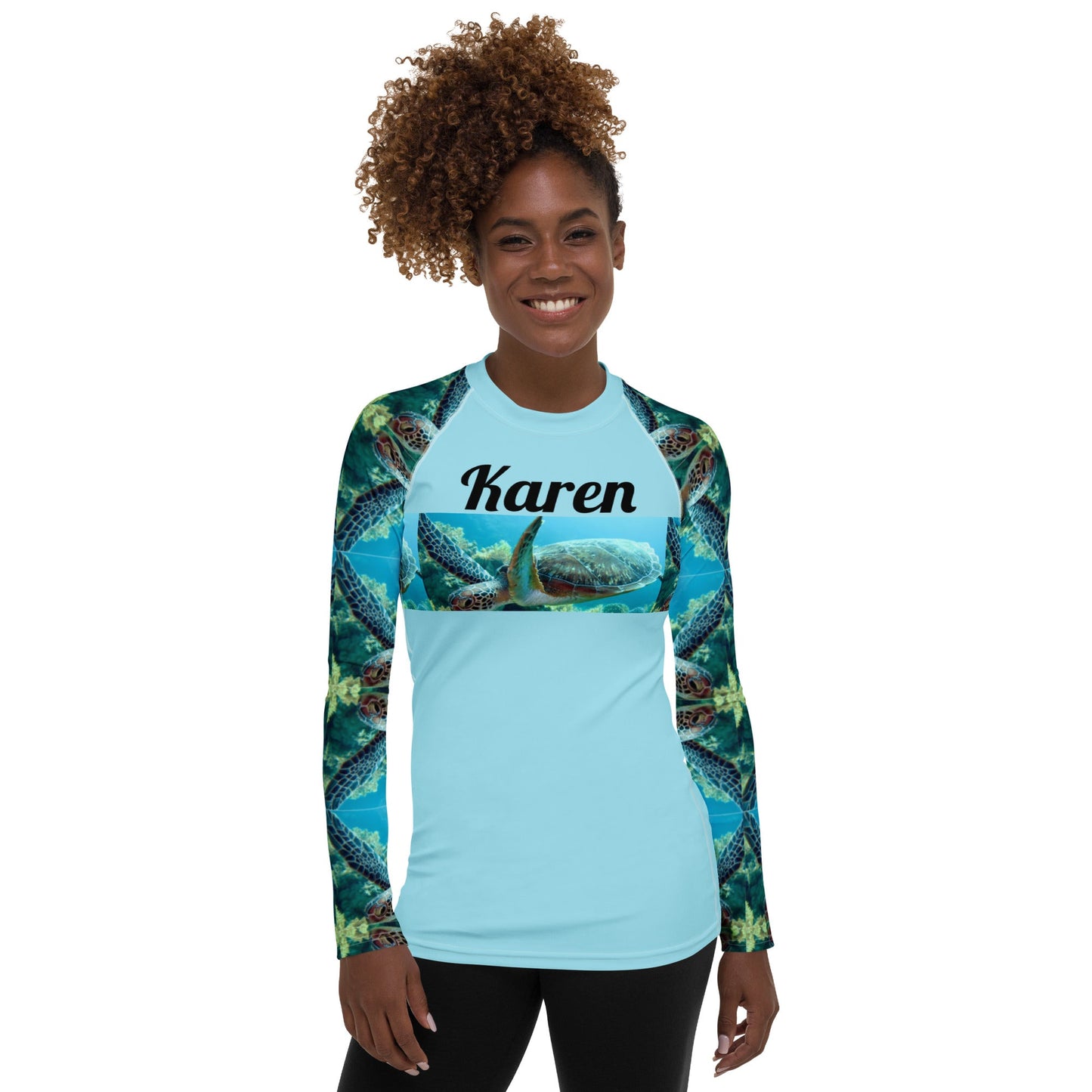 Rashguard - Turtle Design No. 2 Women's Rash Guard