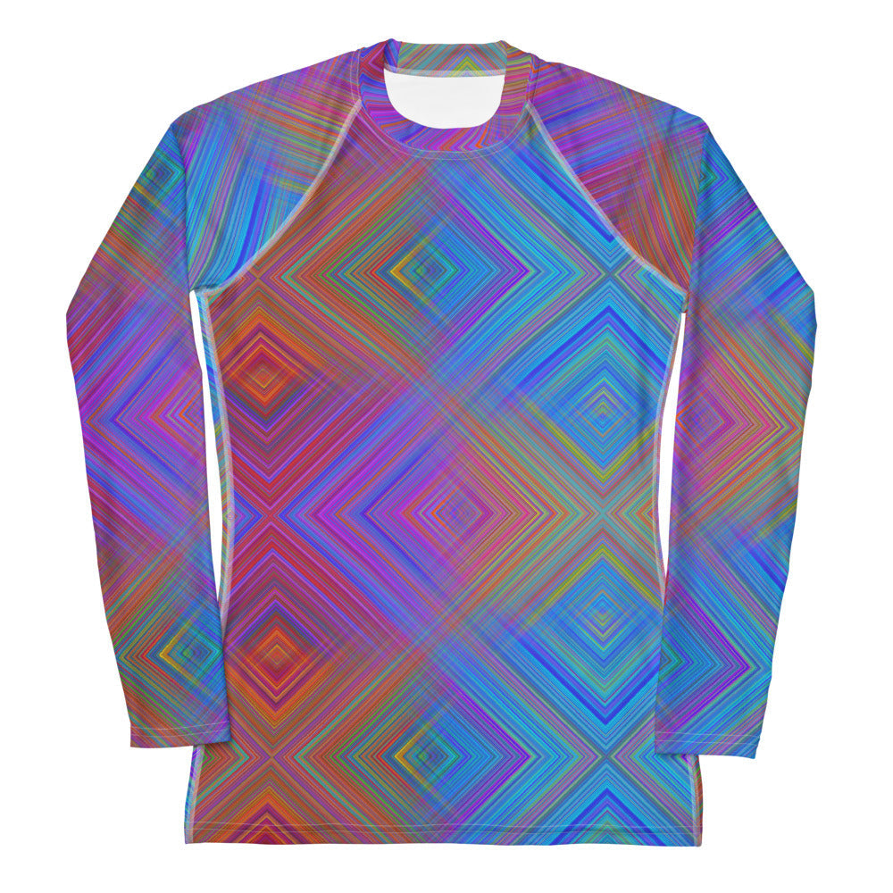Women's Rash Guard Design No. 102 multicolored lines
