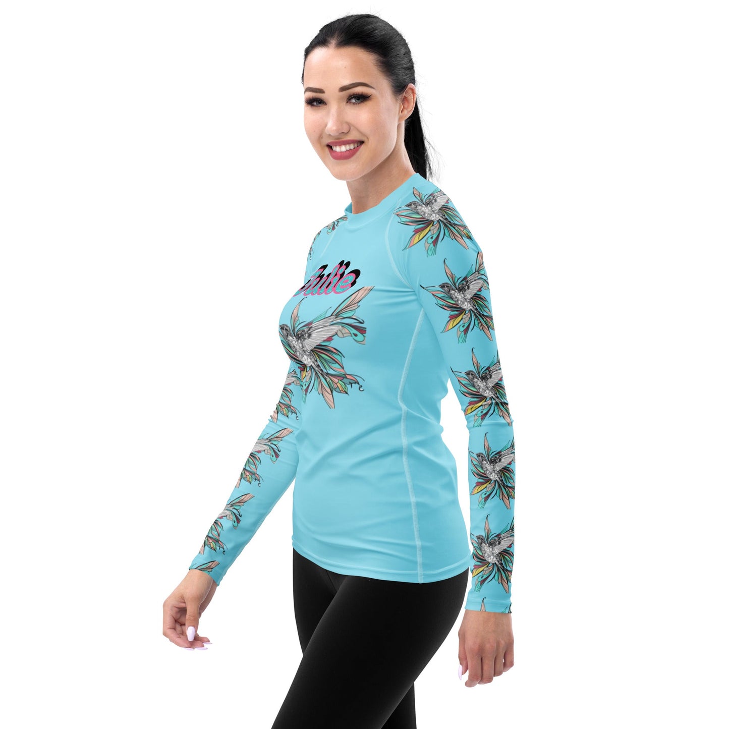 Rashguard - Women's Rash Guard Hummingbird design