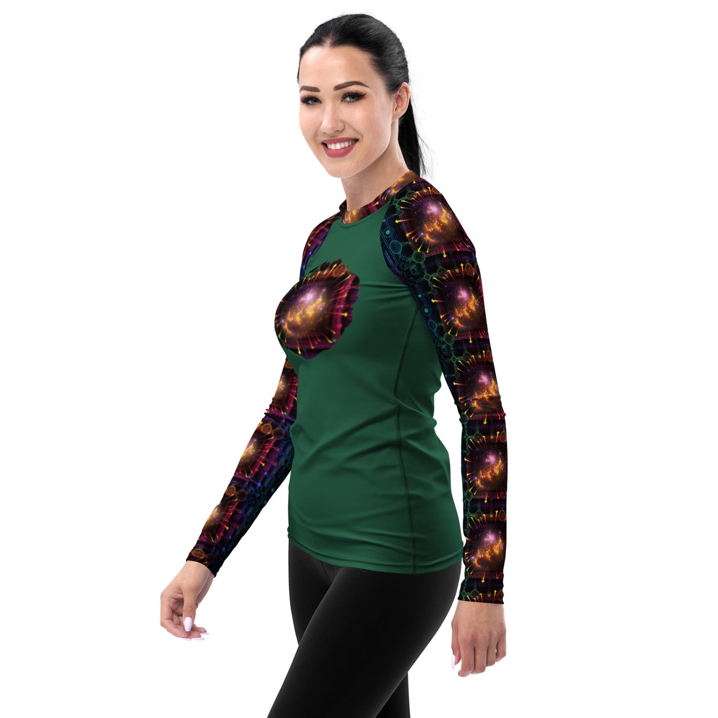 Women's Rash Guard - Quantum physics design