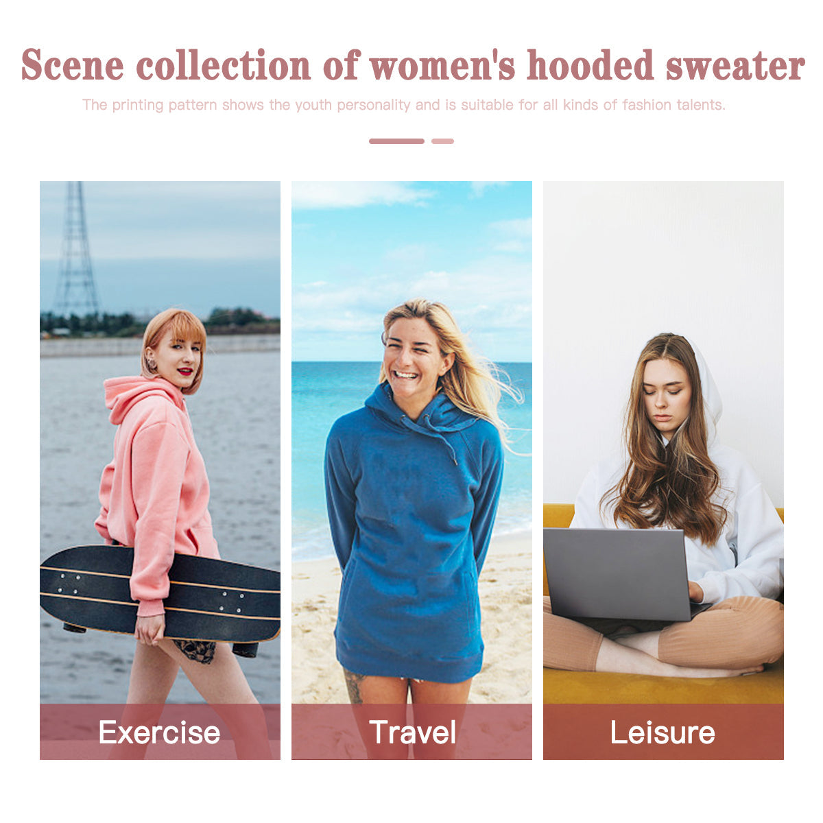 Wild design multicolor sweatshirt dress for those chilly swim days