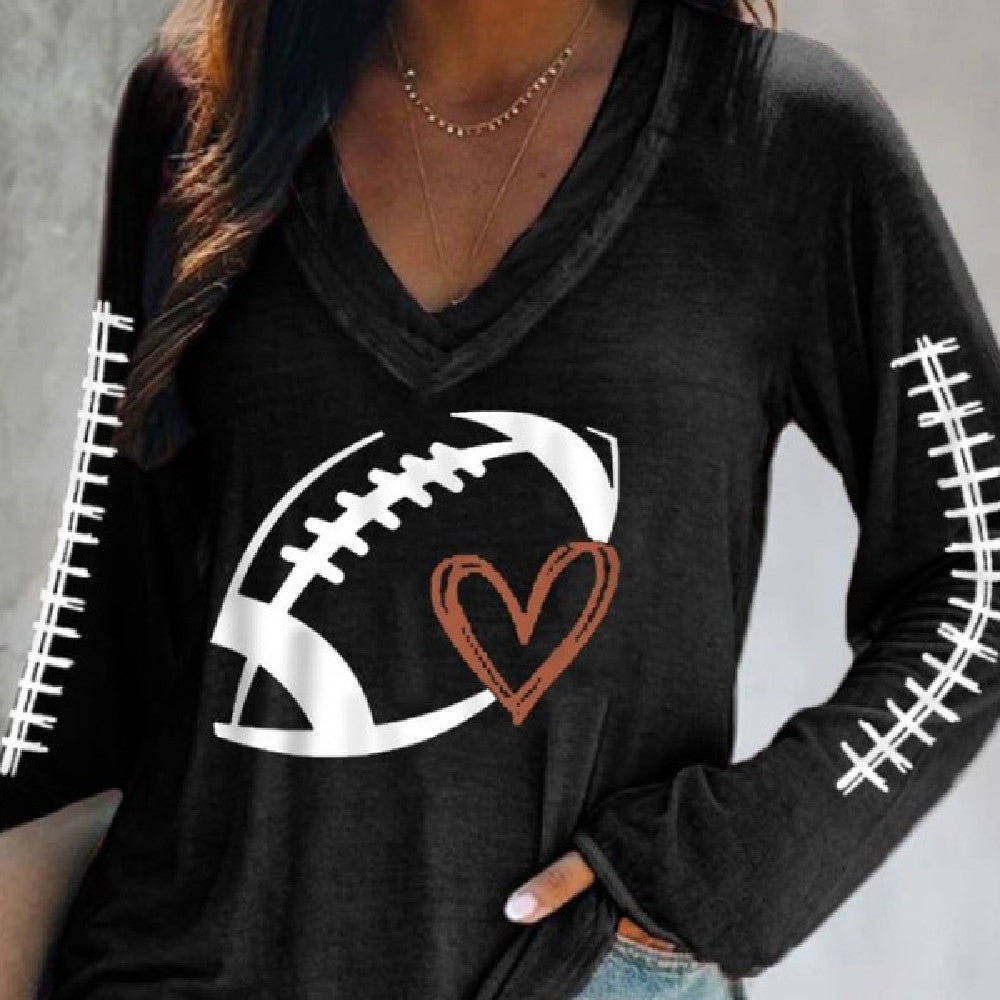 Women’s Long sleeve Tshirt -Fashion Letter Printing T-shirt