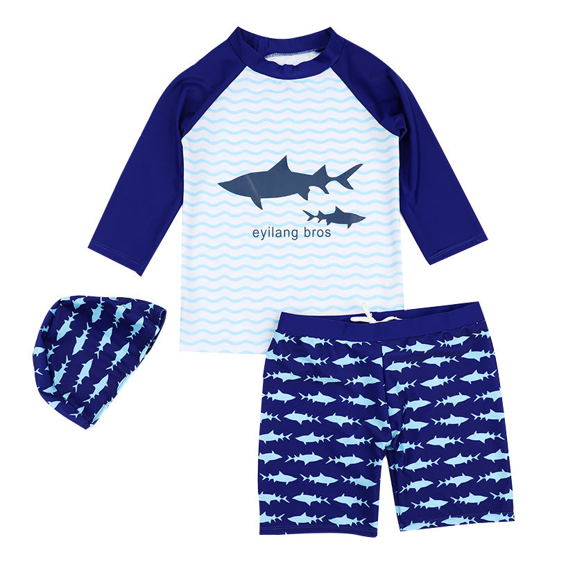 Children Swimsuit - Boys Split Boxer Swim Trunks Baby Swimsuit Cartoon Quick-drying Boy Swimwear