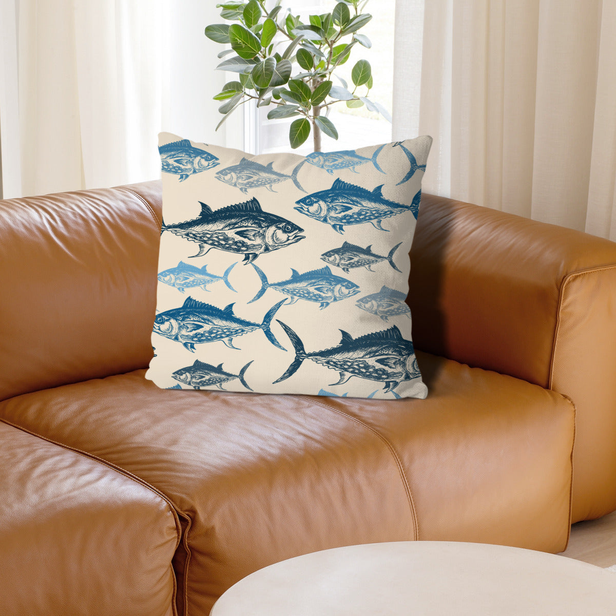 Throw Pillow for the fisherman or woman - fish pattern