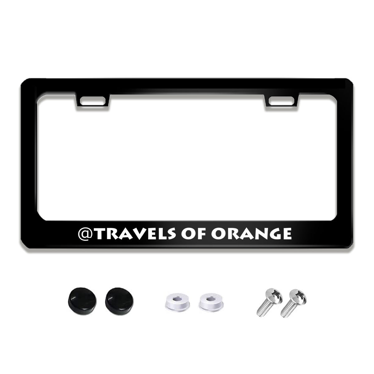 Standard U.S. License plate frame cover with two holes