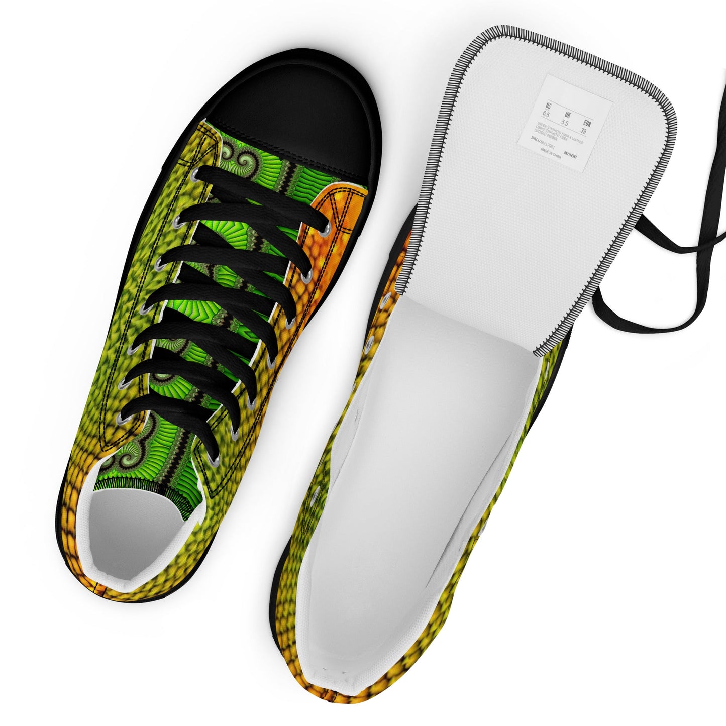 Men’s high top canvas shoes